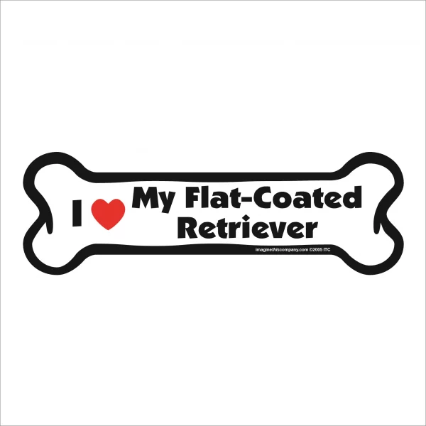 flat coated retriever bone magnet