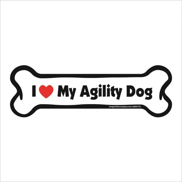 agility dog bone magnet
