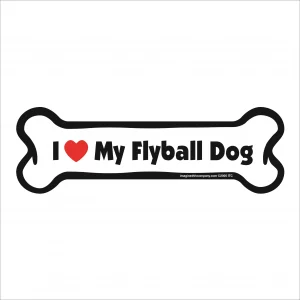 flyball dog bone magnet