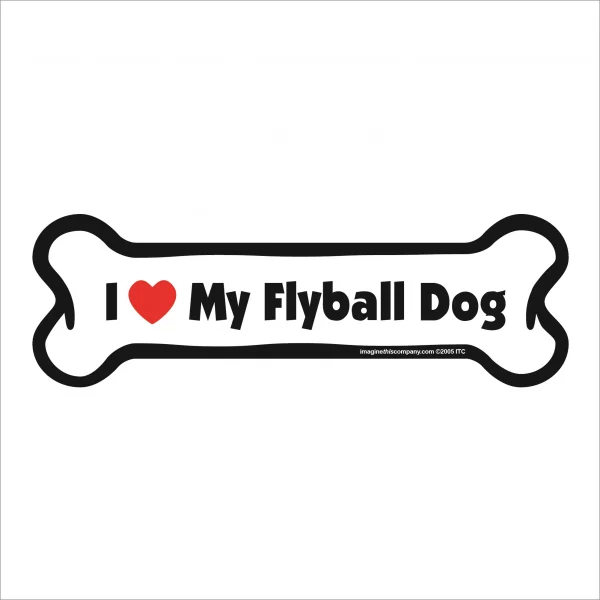flyball dog bone magnet