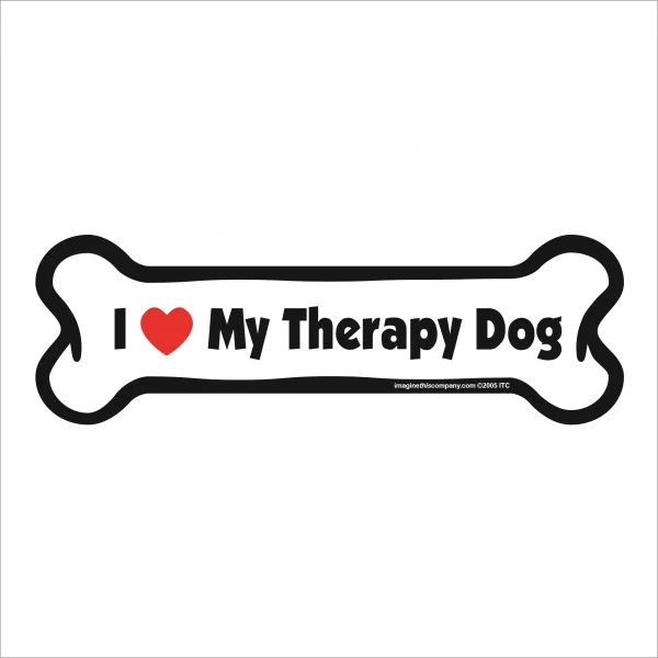 therapy dog bone magnet
