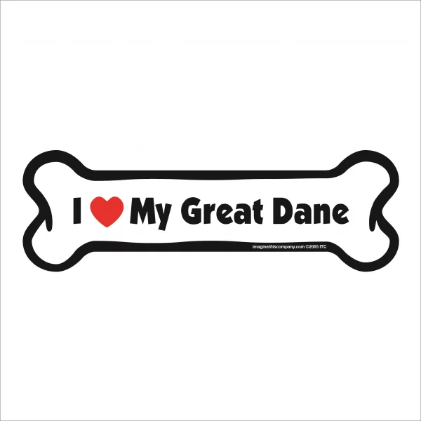 great dane bone magnet