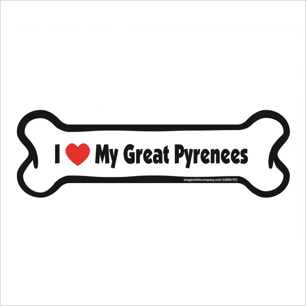 great pyranees bone magnet