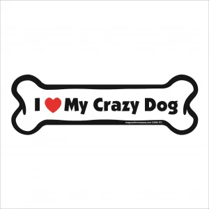 crazy dog bone magnet