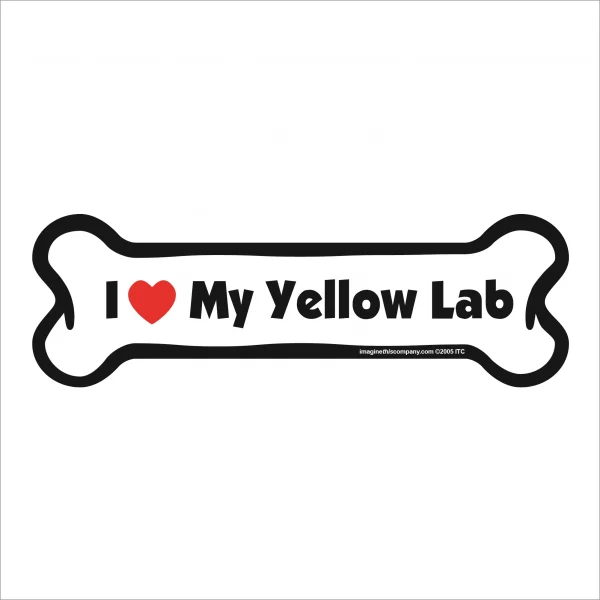 yellow lab bone magnet