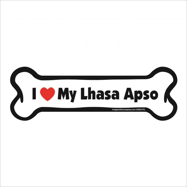 lhasa apso bone magnet