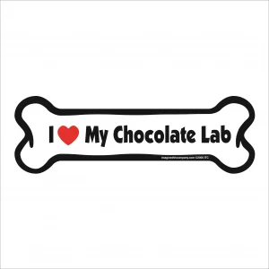 chocolate lab bone magnet