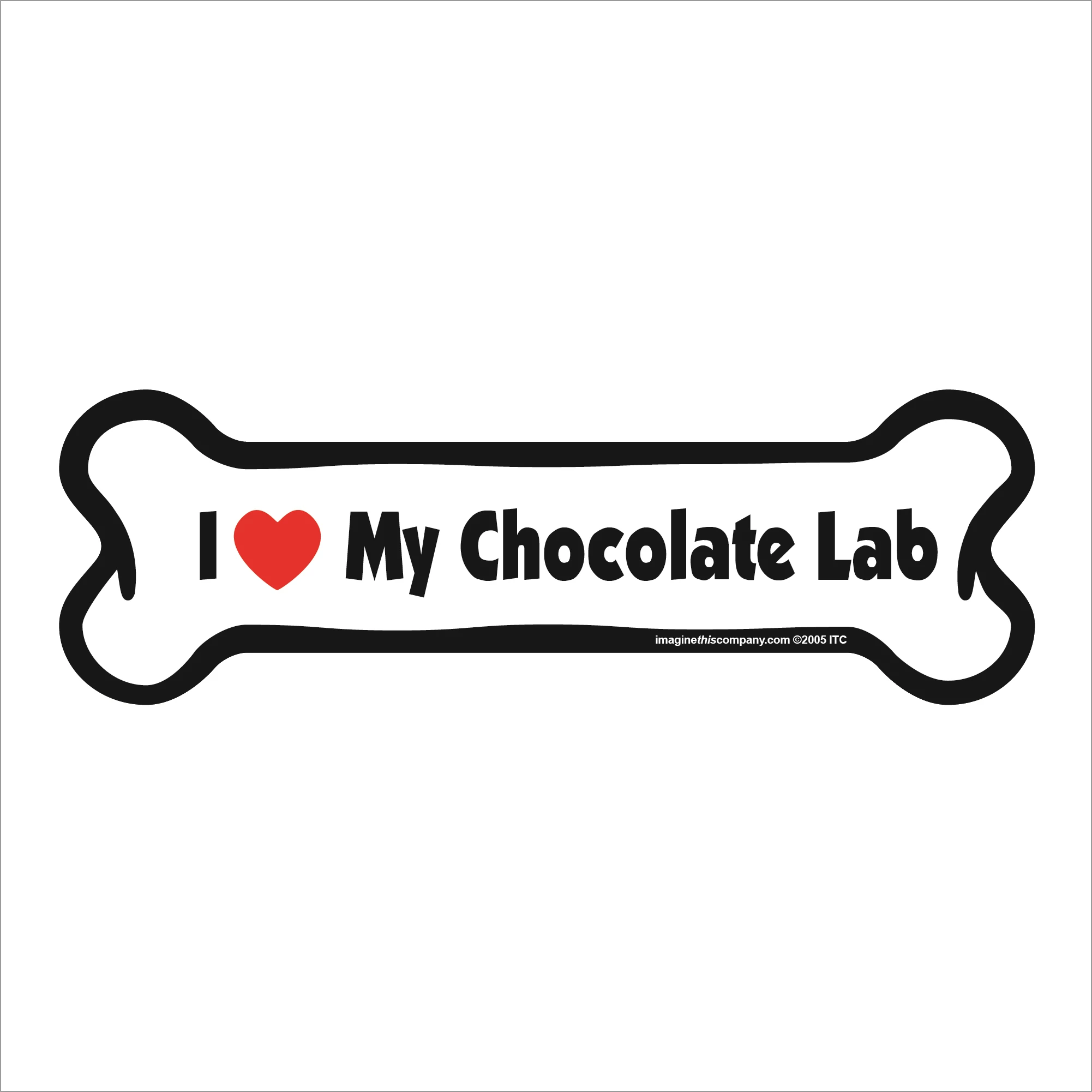 chocolate lab bone magnet