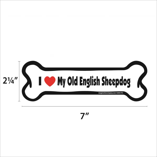 Old English Sheepdog Bone Magnet - Image 2