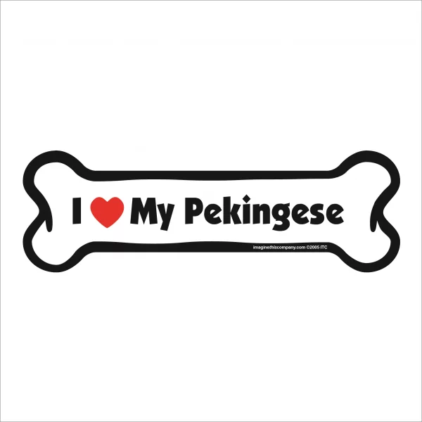 Pekingese bone magnet