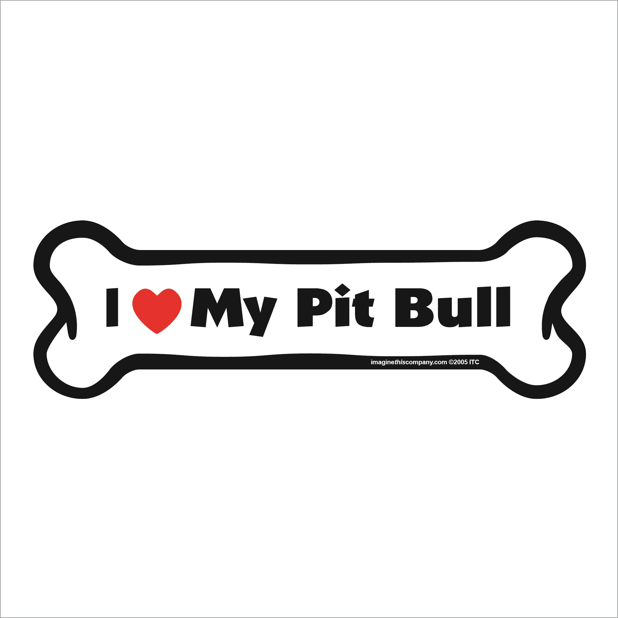 pit bull bone magnet