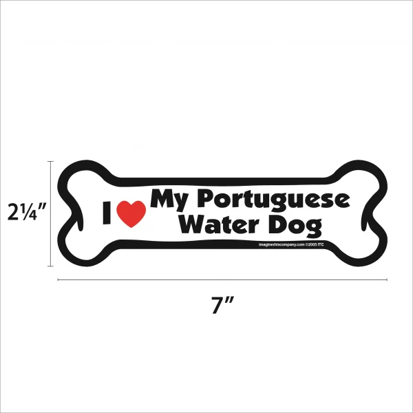 Portuguese Water Dog Bone Magnet - Image 2