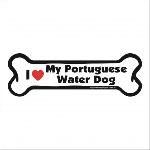 Portuguese water dog bone magnet