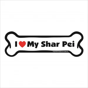 shar pei bone magnet