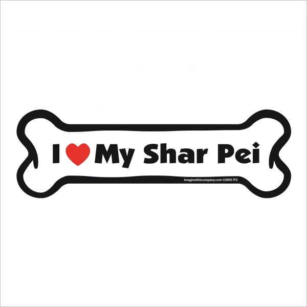 shar pei bone magnet