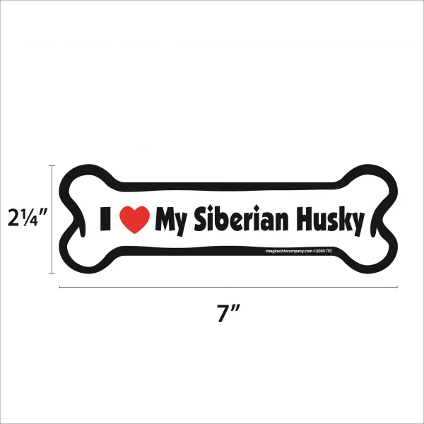 Siberian Husky Bone Magnet - Image 2