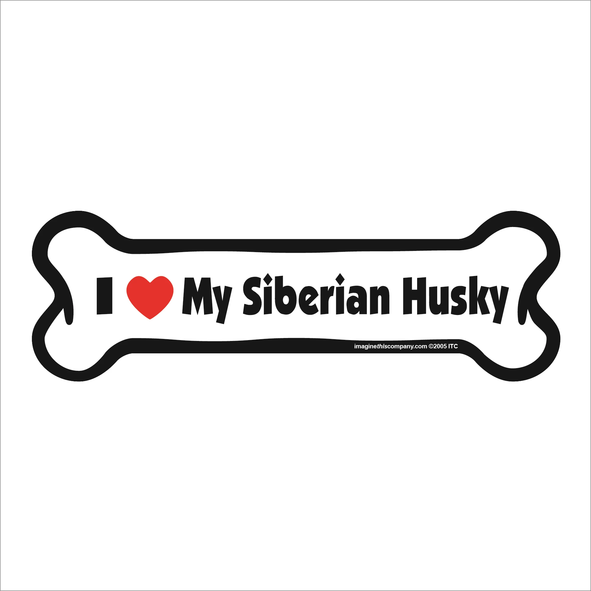 siberian husky bone magnet