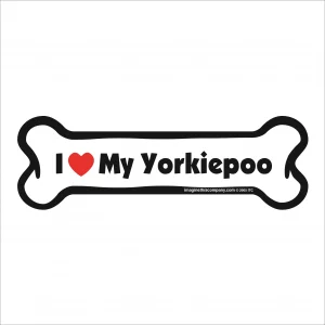 yorkiepoo bone magnet