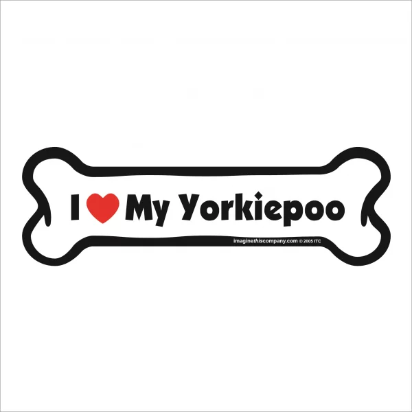 yorkiepoo bone magnet