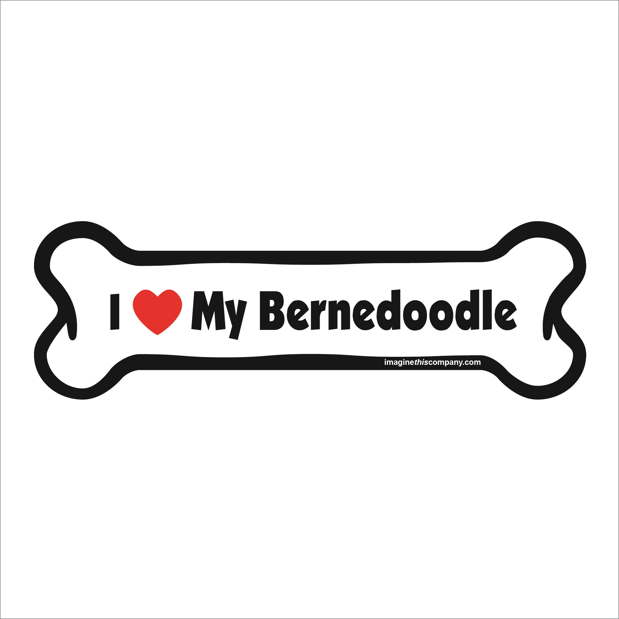 Bernedoodle Bone Magnet
