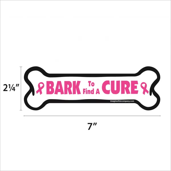 Bark To Find A Cure Pink Bone Magnet - Image 2