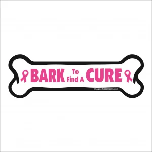 Bark To Find A Cure Pink Bone Magnet
