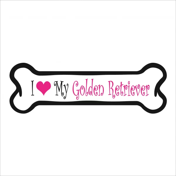 Golden Retriever Bone Magnet