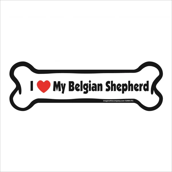 belgian shepherd bone magnet