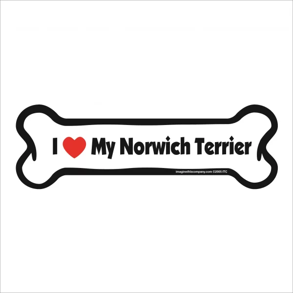 norwich terrier bone magnet