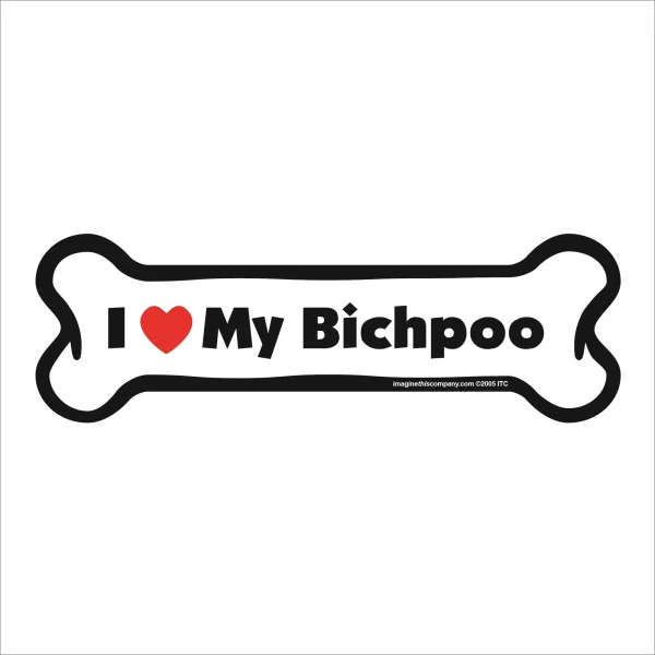 bichpoo bone magnet