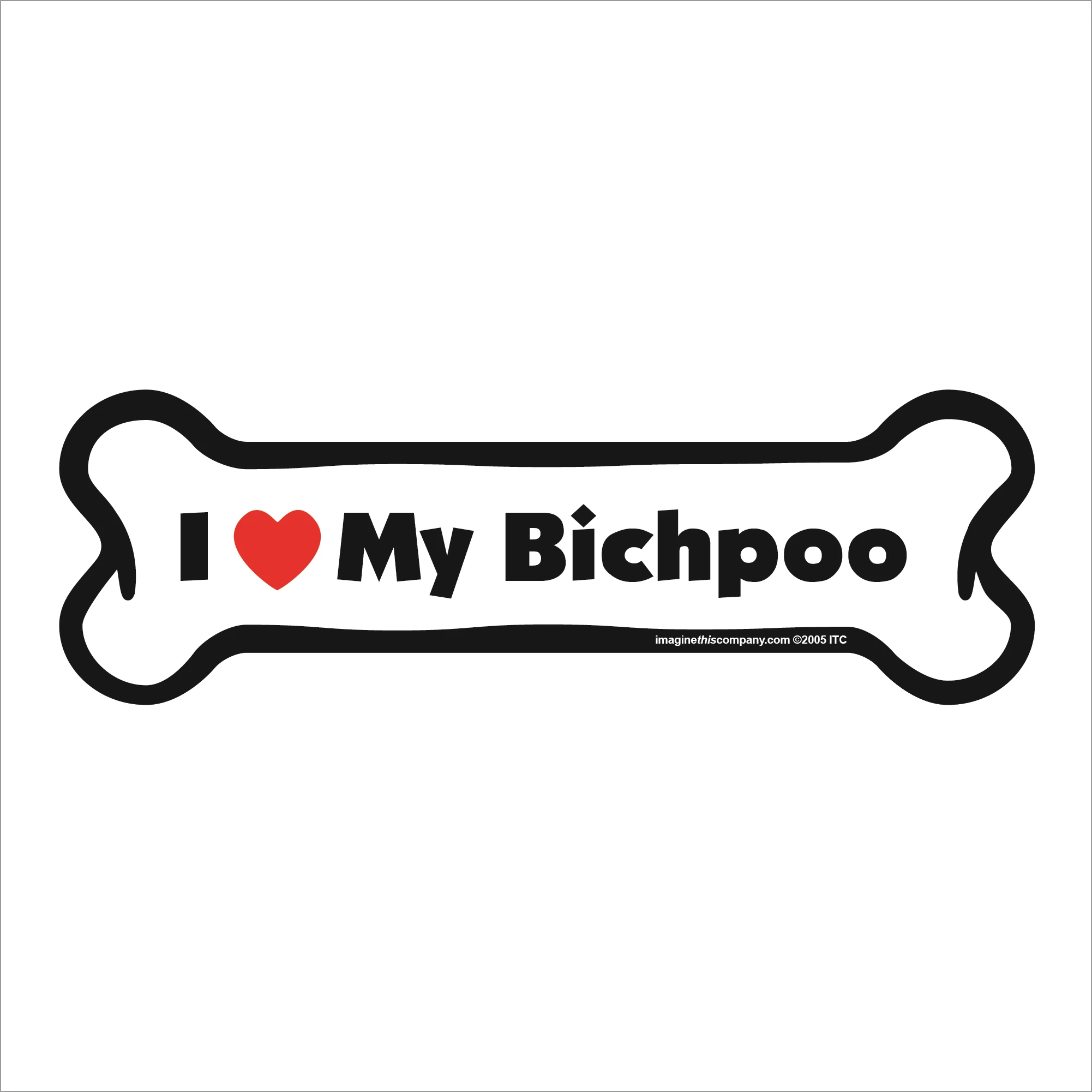bichpoo bone magnet