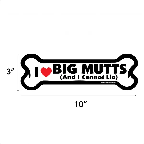 I Like Big Mutts And I Cannot Lie Large Bone Magnet - Image 2