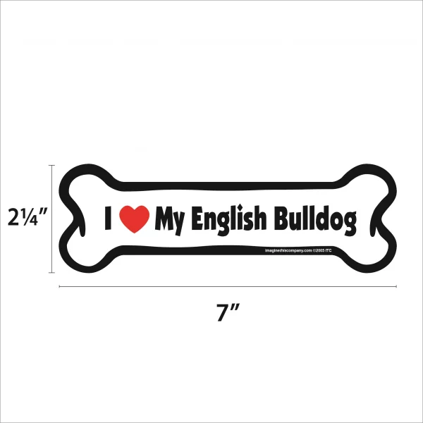 English Bulldog Bone Magnet - Image 2