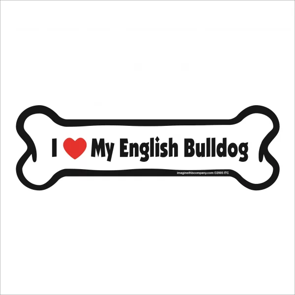 english bulldog bone magnet