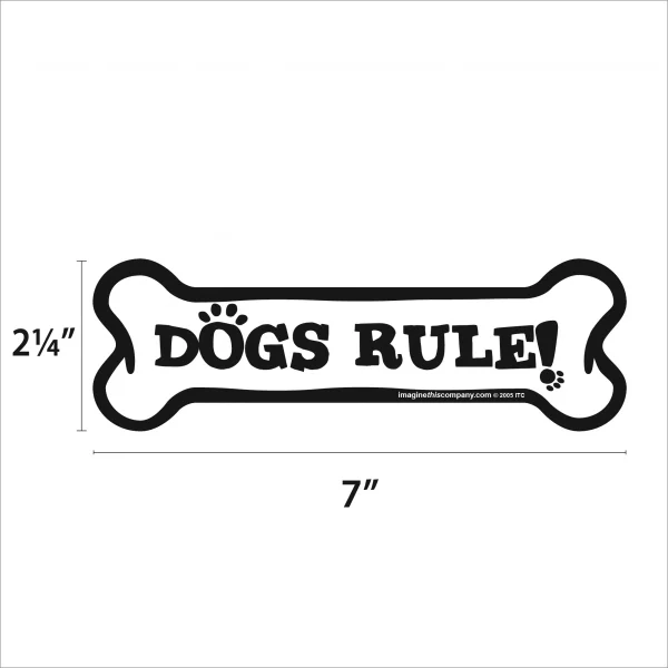 Dogs Rule Bone Magnet - Image 2