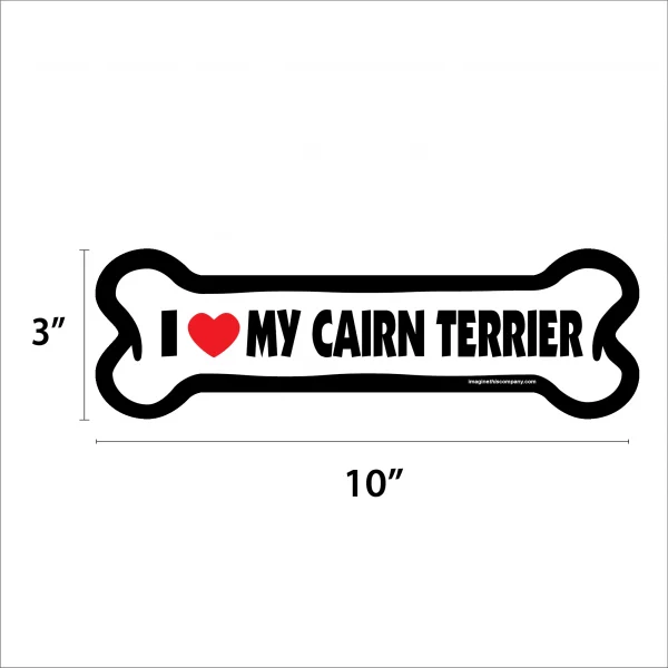I Love My Cairn Terrier Large Bone Magnet - Image 2