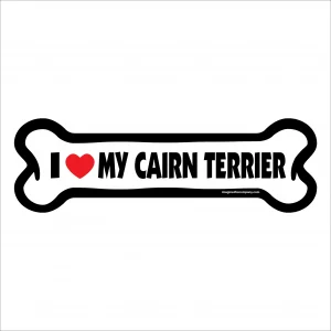 I Love My Cairn Terrier Large Bone Magnet