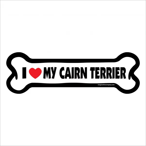 I Love My Cairn Terrier Large Bone Magnet
