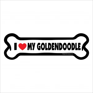 I Love My Goldendoodle Large Bone Magnet
