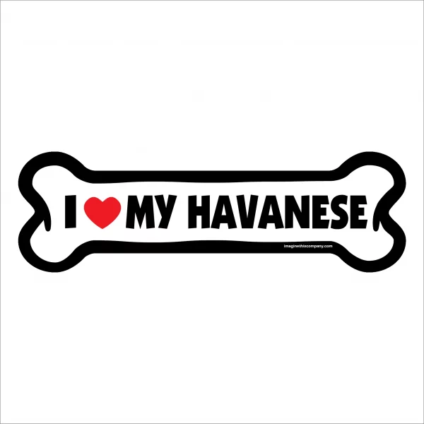 I Love My Havanese Large Bone Magnet