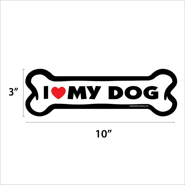 I Love my Dog Large Bone Magnet - Image 2