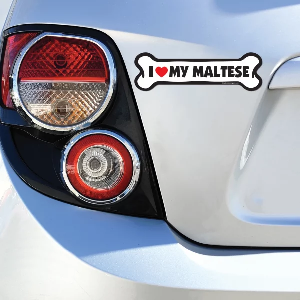 I Love My Maltese Large Bone Magnet - Image 3