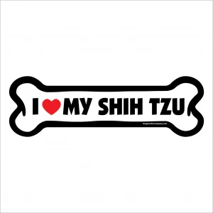 I Love My Shih Tzu Large Bone Magnet