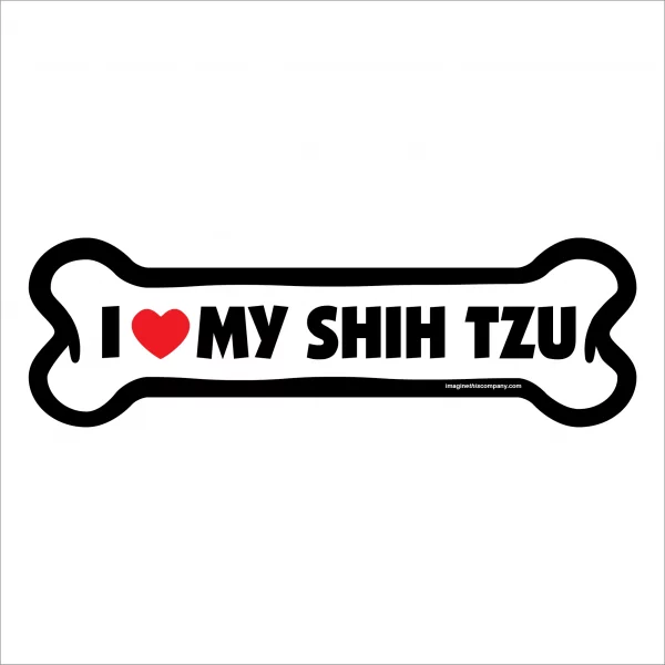 I Love My Shih Tzu Large Bone Magnet