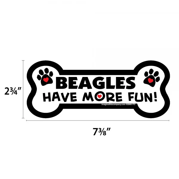 Beagles Have More Fun Bone Magnet - Image 2