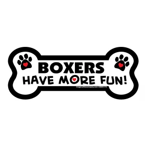 Boxers Have More Fun Bone Magnet