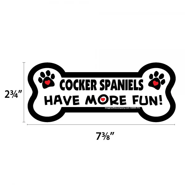 Cocker Spaniels Have More Fun Bone Magnet - Image 2