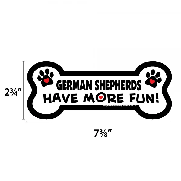 German Shepherds Have More Fun Bone Magnet - Image 2