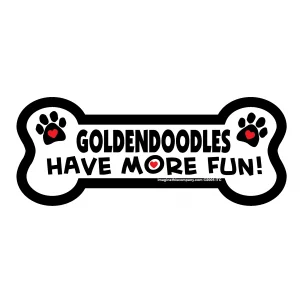 Goldendoodles Have More Fun Bone Magnet