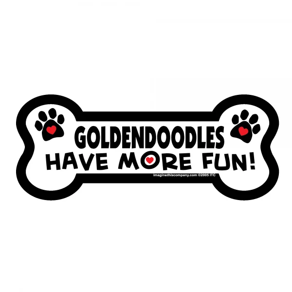 Goldendoodles Have More Fun Bone Magnet